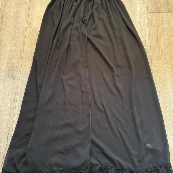 Widow sheer black split front dress - Picture 3 of 5